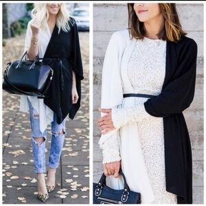 🌟 Donni Charm THE ZOE REPORT Colorblock Poncho Cape one size